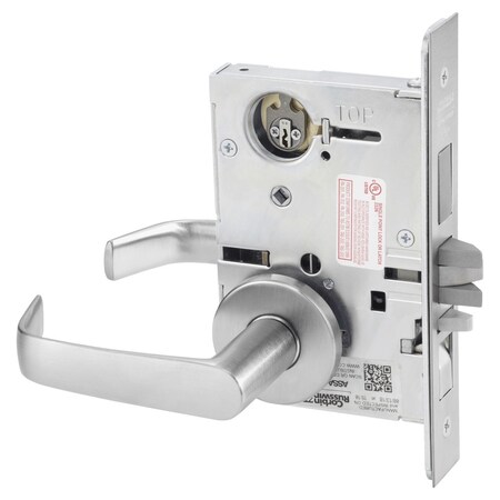 Corbin Russwin Apartment or Dormitory Mortise Lock, NS Lever, A Rose, Satin Stainless Steel ML2067 NSA 630 LC